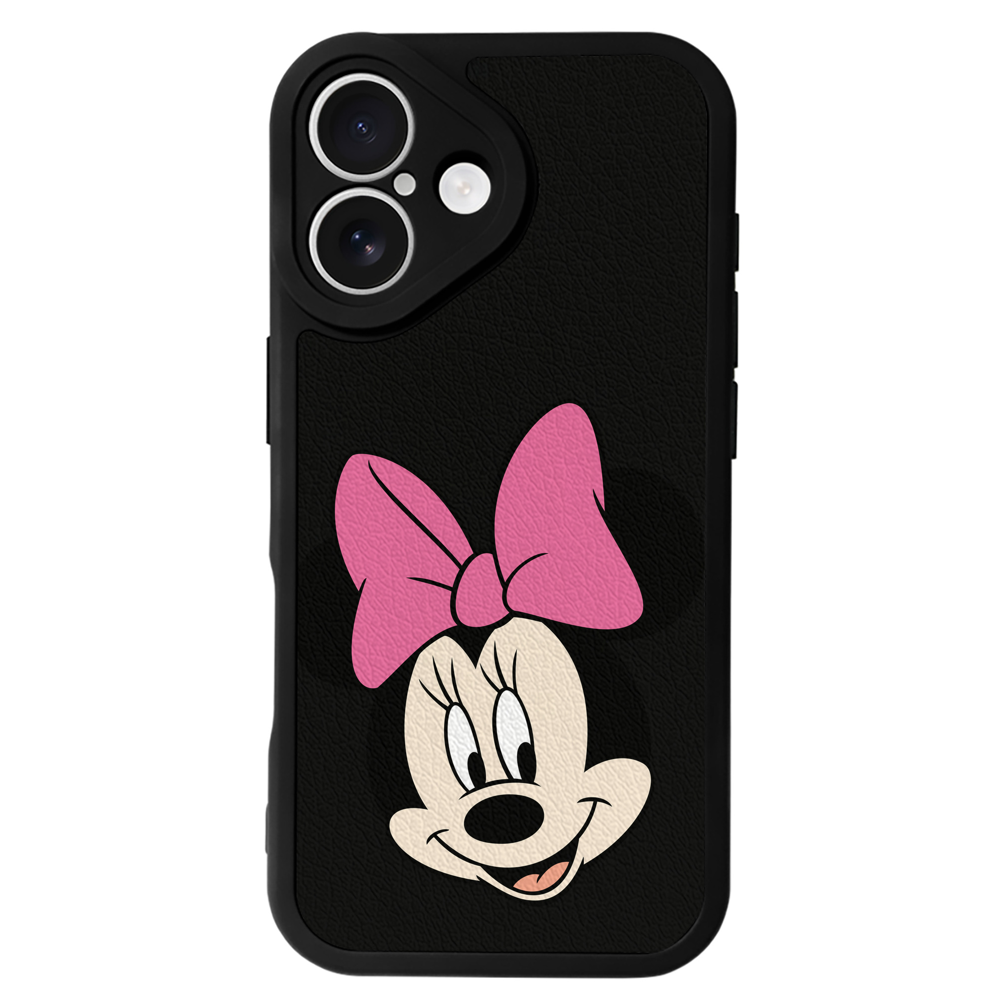 （画像用） ミッキーマウス Mickey Mouse 【iPhone 16シリーズ対応】シリコンスマホケース（レザー調） 材質：シリコン